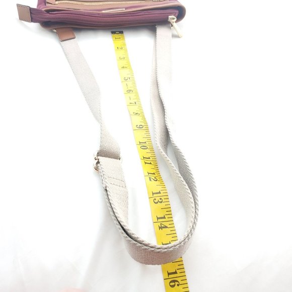 Michael Kors Women Kempton Burgundy Inner Pockets Adjustable Strap Crossbody Bag - Picture 9 of 15